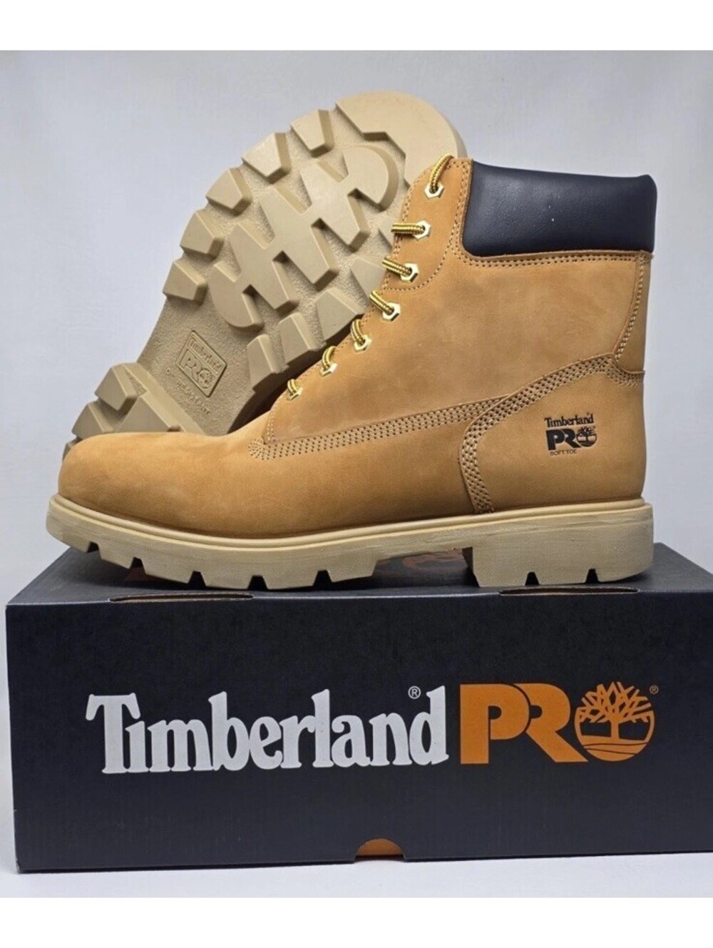 Timberland Pro Sawhorse 6" Size 13M Mens Soft Toe Boot Wheat TB1A223J 231 New